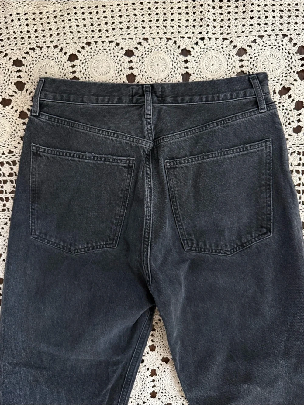 AGOLDE '90s High-Rise Straight-Leg Jeans Howl Black Wash Size 29